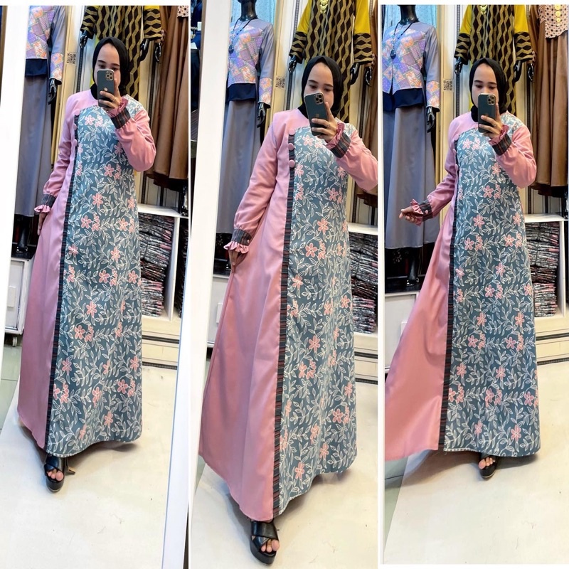 gamis kombinasi batik cap/G02/by positive boutique