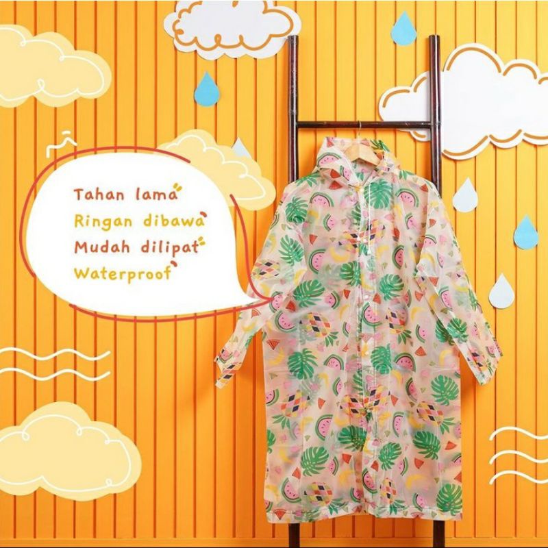 mantel hujan dewasa / jas hujan motif / cikty umbrella  / eva beruang