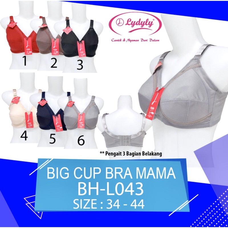 BH | Bra Big Cup / Jumbo Cup LYDYLY L043 Tanpa Kawat dan Busa Tipis