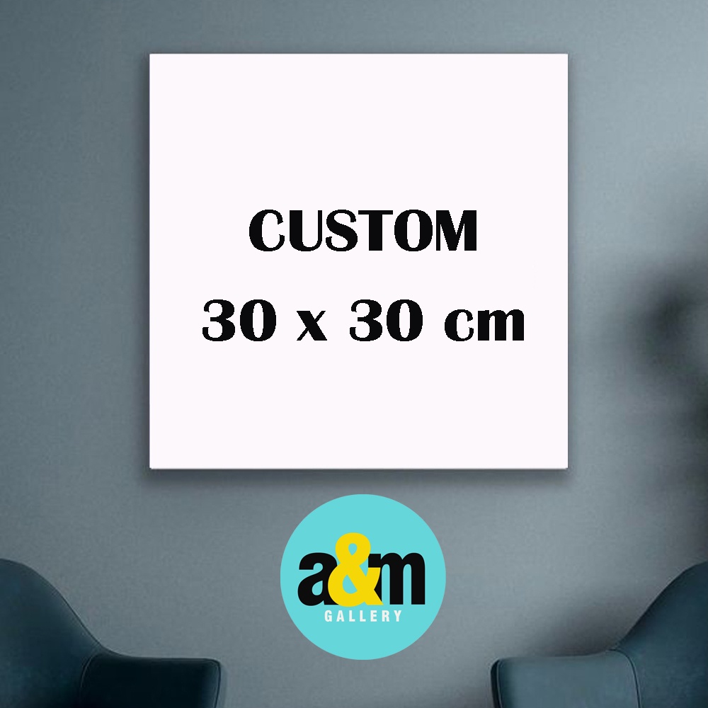 Poster Kayu CUSTOM Foto Ukuran 30 X 30 cm I Hiasan Dinding Dekorasi Kamar I Poster Kayu Dekorasi Kamar - A&amp;M