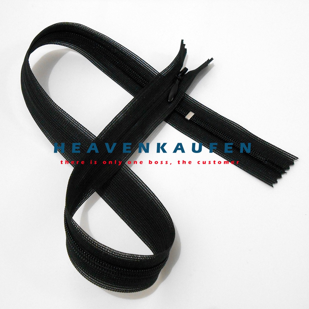 Resleting Jepang YKK 50 cm Hitam (Invisible Zipper)