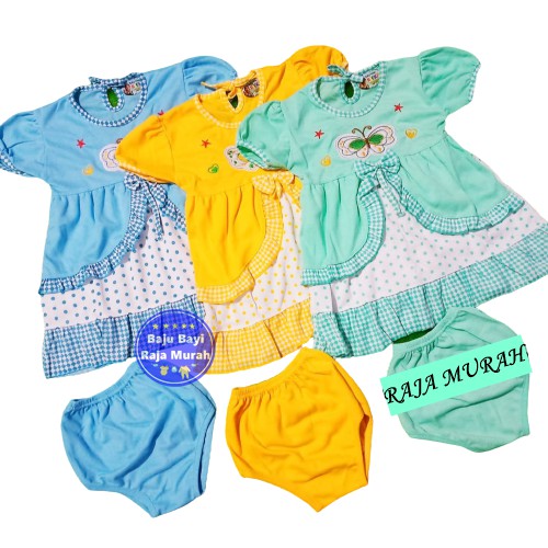 Dress bayi / baju bayi perempuan / baju bayi lucu/ dress kupu