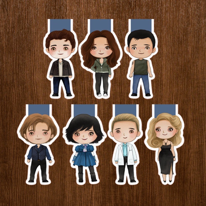Twilight magnetic bookmark, pembatas buku magnet, Eclipse, New Moon, Breaking Dawn, Midnight Sun
