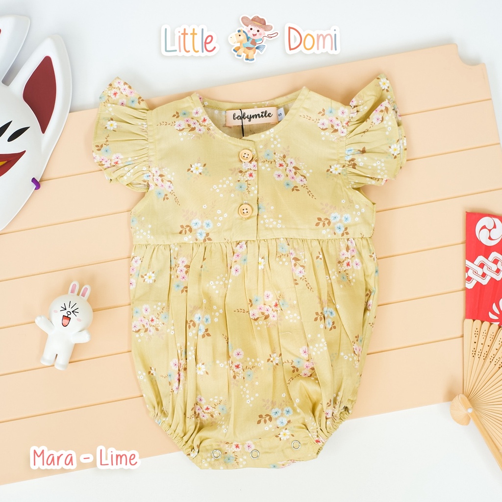 Mara Romper Bayi ( Girl ) - Pakaian Bayi - Jumper Bayi - Little Domi