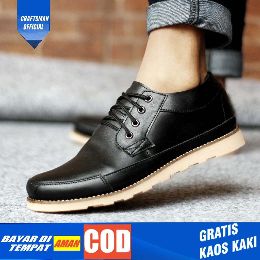 CRAFTS - Sepatu Formal Sepatu Pria Casual Kerja Kantor Kulit Pu Sneakers Casual Pantofel Pria Sepatu Kerja Kantor Pria Ori Sepatu Kasual Semi Formal Kuliah Gaya Santai Keren Terlaris