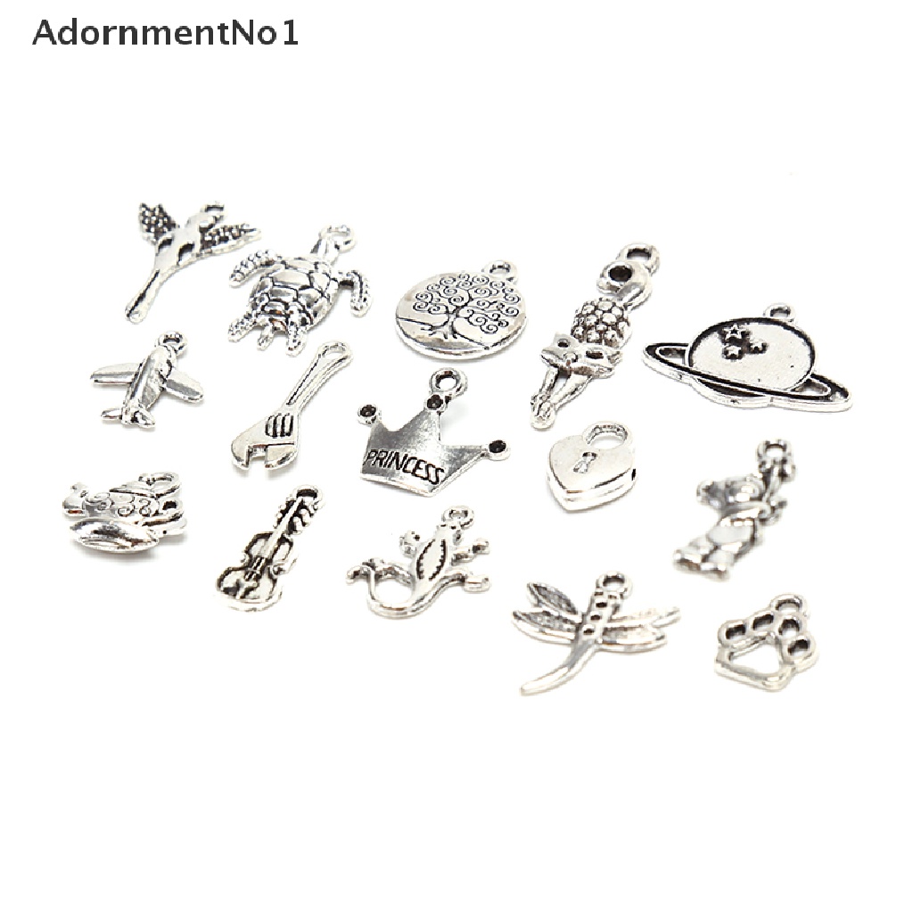 (AdornmentNo1) 100pcs / Set Liontin Bahan Alloy Desain Hewan Gaya Vintage Menarik Untuk Membuat Perhiasan DIY