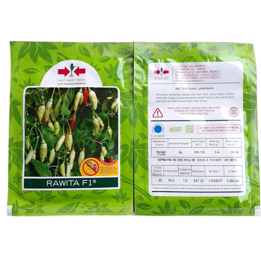 Benih Cabe Rawit Rawita F1 2250 Biji 100% Original Panah Merah