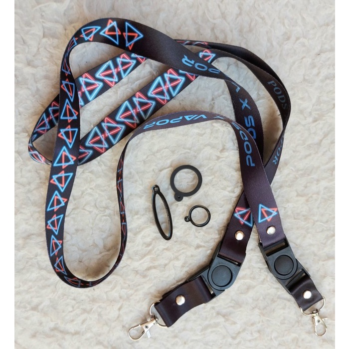

Hot Sale Tali Lanyard Print Pods X Vapor , Free Karet O-Ring, Ready Stock Bagus