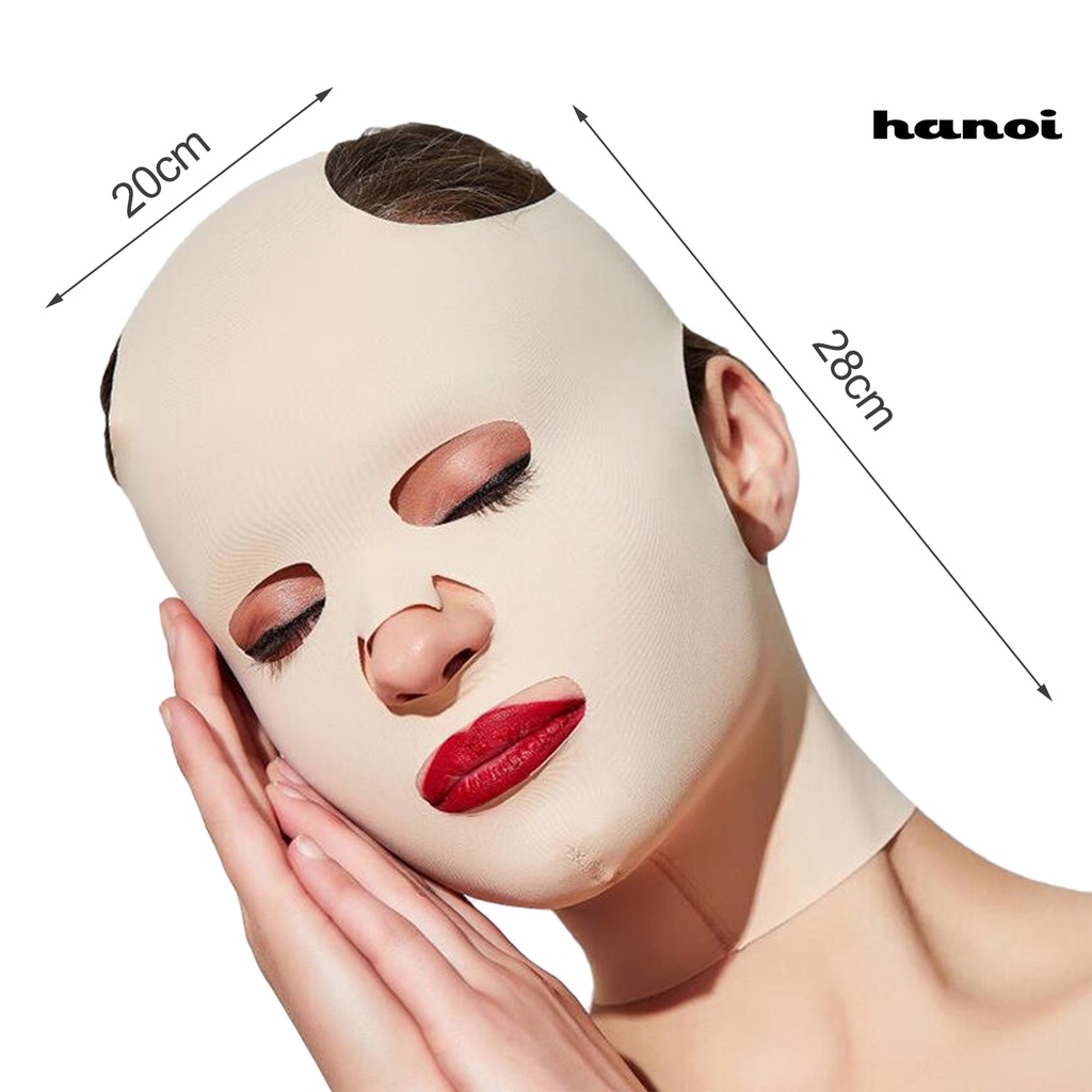 HQTM_Face Cover Breathable Anti Wrinkle with Buckle Face-lift Face Strap for Women