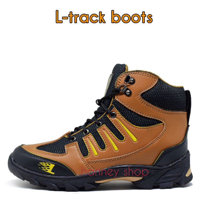 ALDER Sepatu Gunung Pria Model Boots tinggi Size 39-43 Sol karet upper kulit sintetis Sepatu Pria-Boots L-track moka