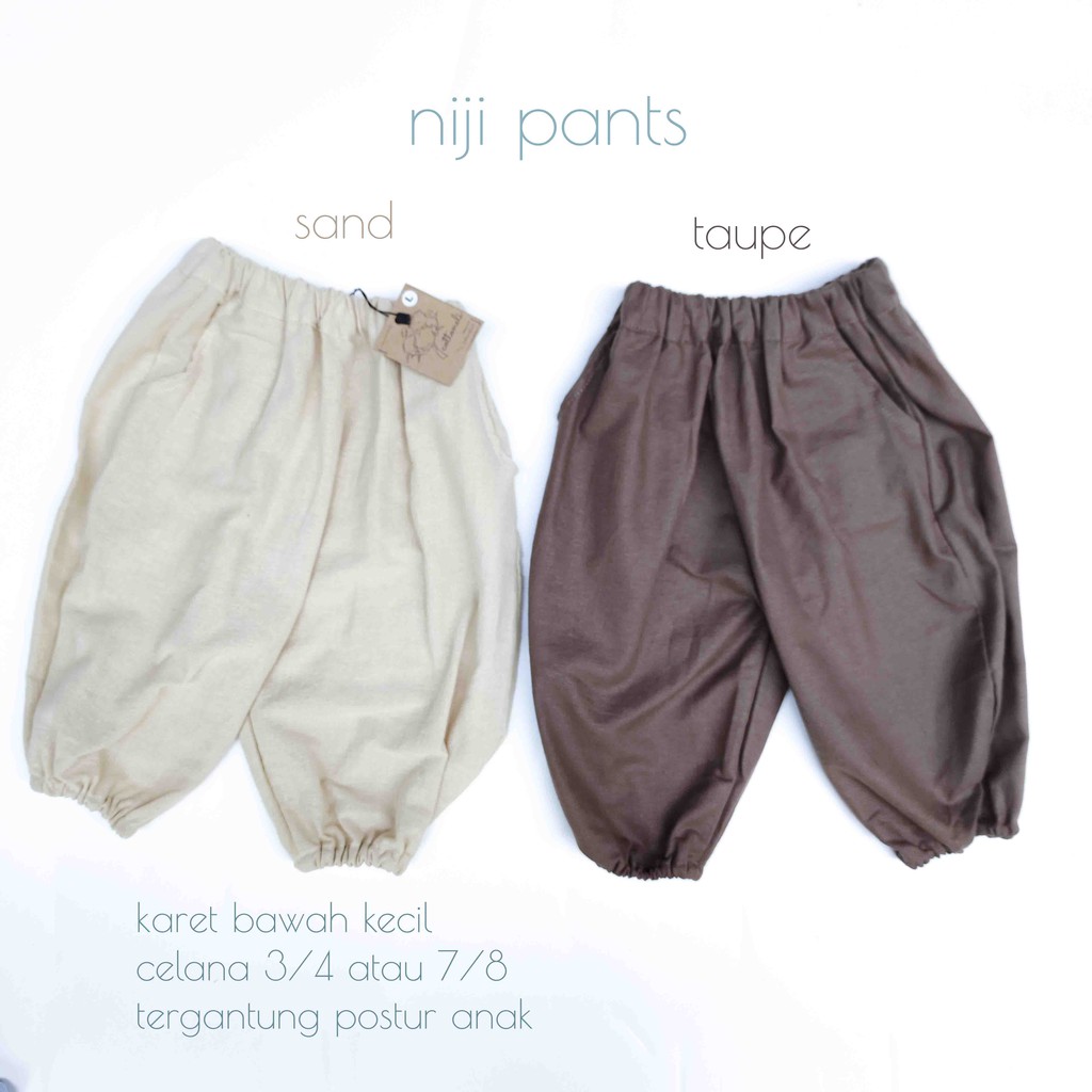 NIJI PANTS - Celana harem joger anak bayi linen rami