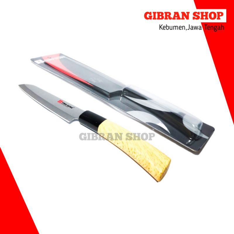 PISAU DAPUR YING GUNS PISAU STAINLESS GAGANG KAYU TAJAM DAN ORIGINAL
