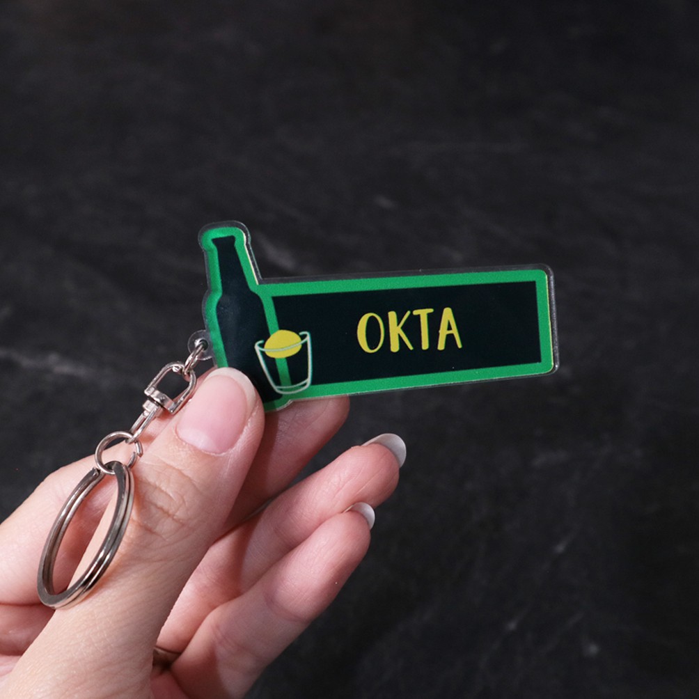 Keychain  / Pin Peniti Akrilik Danbam | Free Custom Nama | Gantungan Kunci Pin Itaewon Class