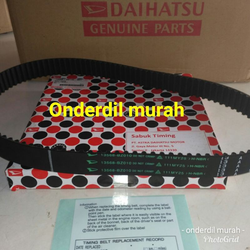 Timing belt xenia 1000cc ORIGINAL