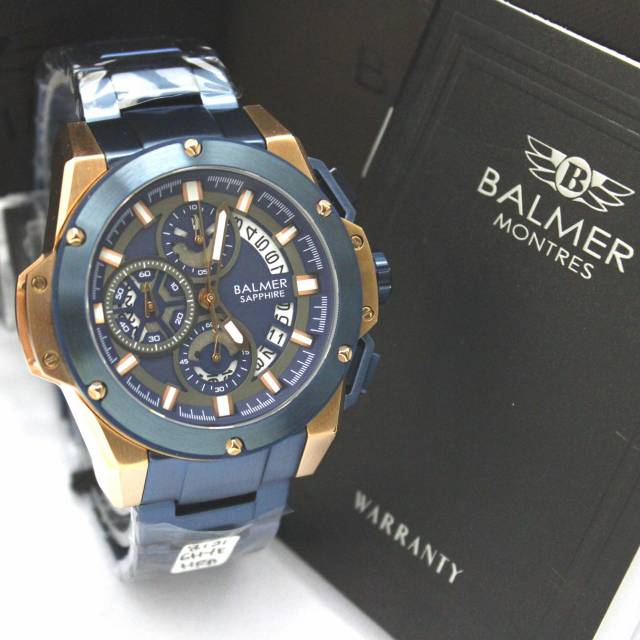 Jam Tangan Pria Balmer 8118 Original Garansi Resmi - Jam Tangan Pria Original - Warna Biru