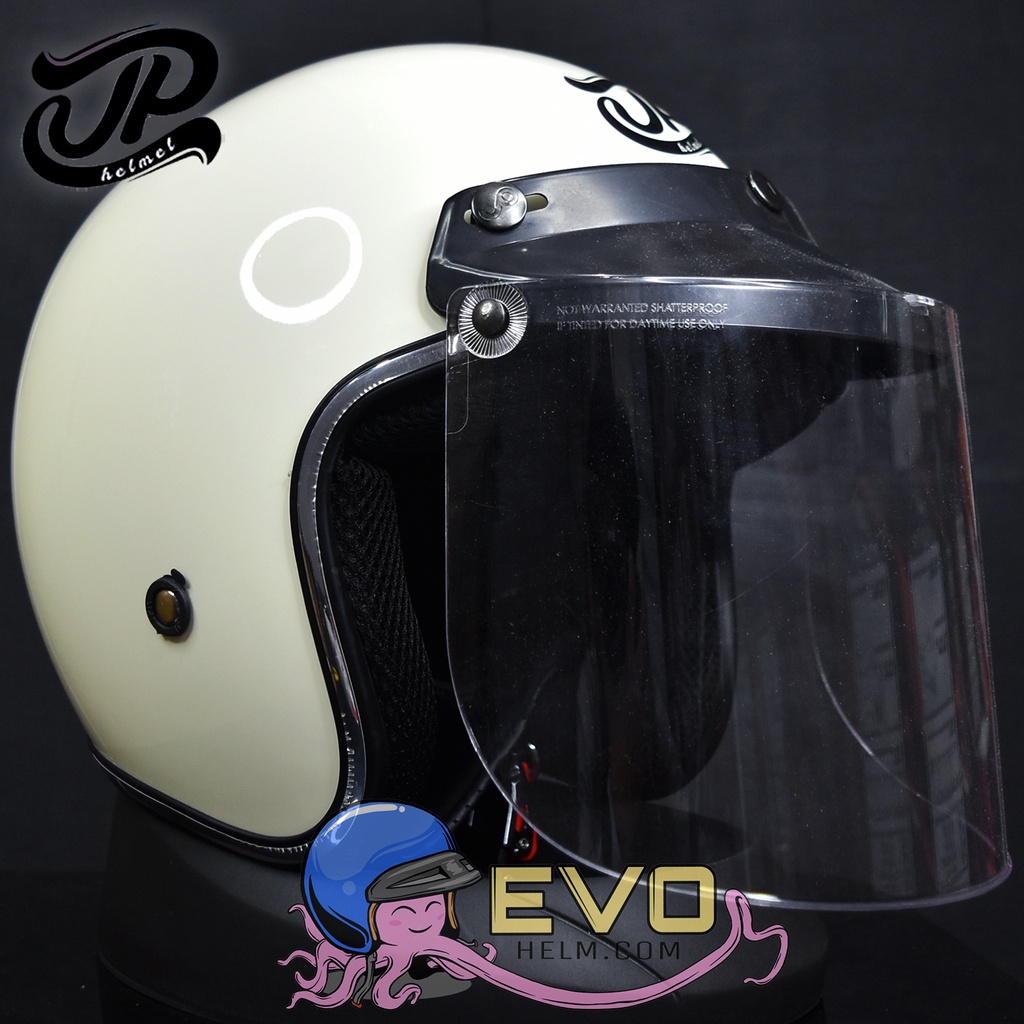 HELM BOGO JP NEW BIGIE_SOLID - CREAM SCOOPY GLOSS/BLACK