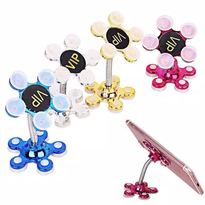 Holder HP  Universal Gurita BUNGA VIP Flower Stand Handphone 360 / mobil meja