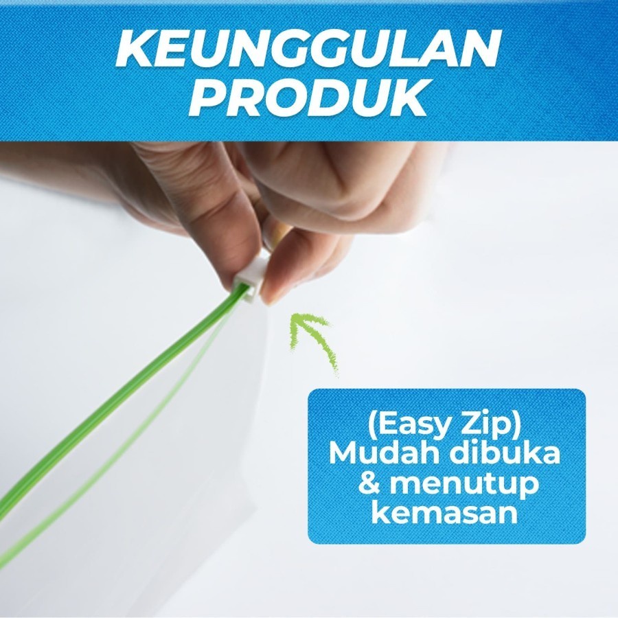 ZIPPERBAG BAGUS EASY SLIDER 25'S 20 X 20 CM ZIPLOCK ZIPPER BAG