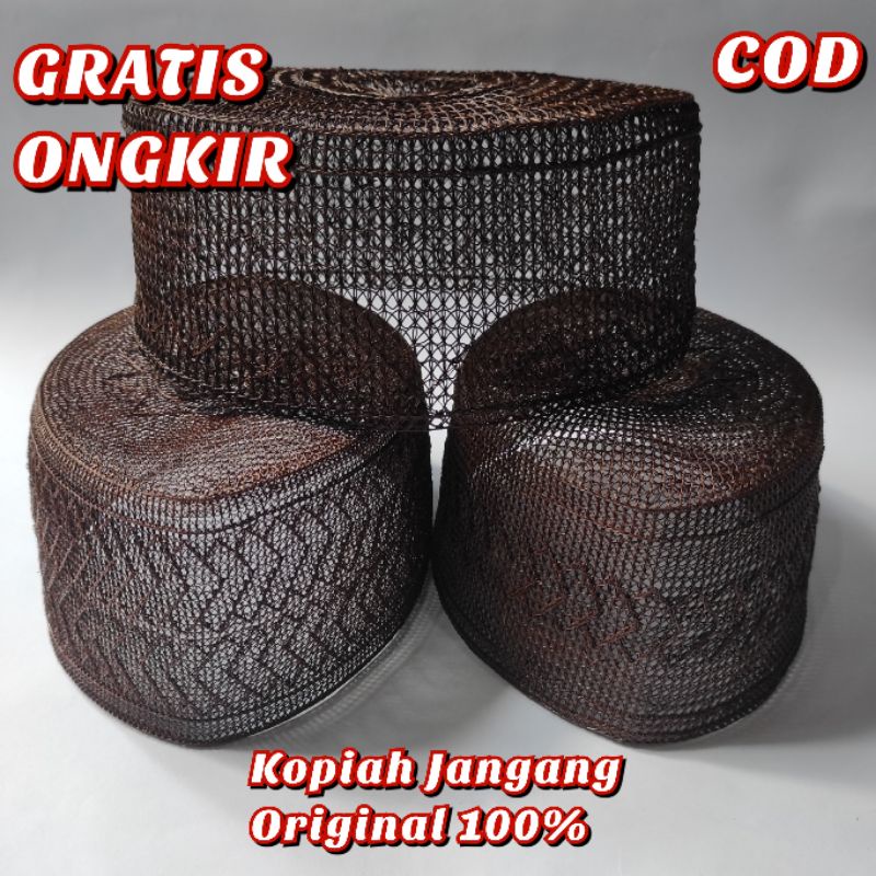Peci Jangang Kopiah Jangang Songkok Jangang Akar Jangan Resam Kalimantan Original Asli Kopiah Ringan