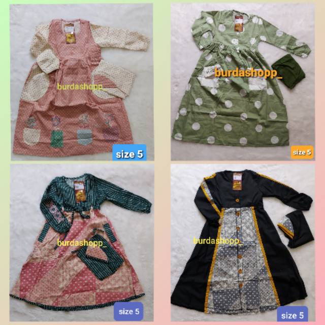 BAJU MUSLIM ANAK DANNIS PEREMPUAN SIZE 5