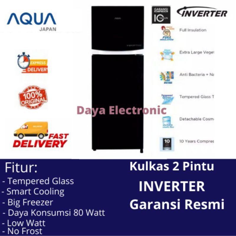 KULKAS INVERTER 2 PINTU AQUA AQR D275R