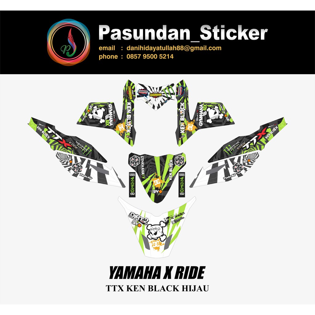 YAMAHA X RIDE TTX KEN BLACK HIJAU