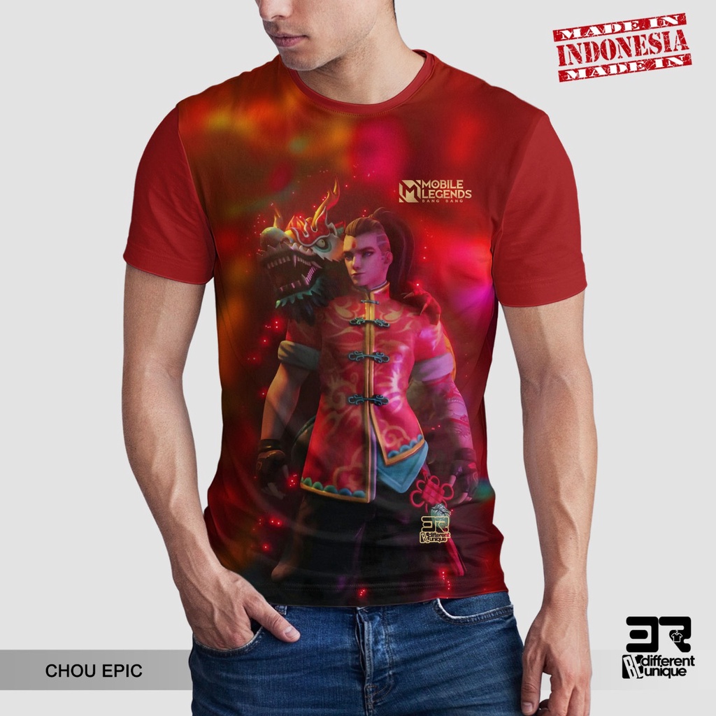 [ COD ] KAOS PRINTING GAMBAR GAME MOBILE LEGEND  CHOU EPIC - BAJU DISTRO ORIGINAL GAMBAR MOBILE LEGE