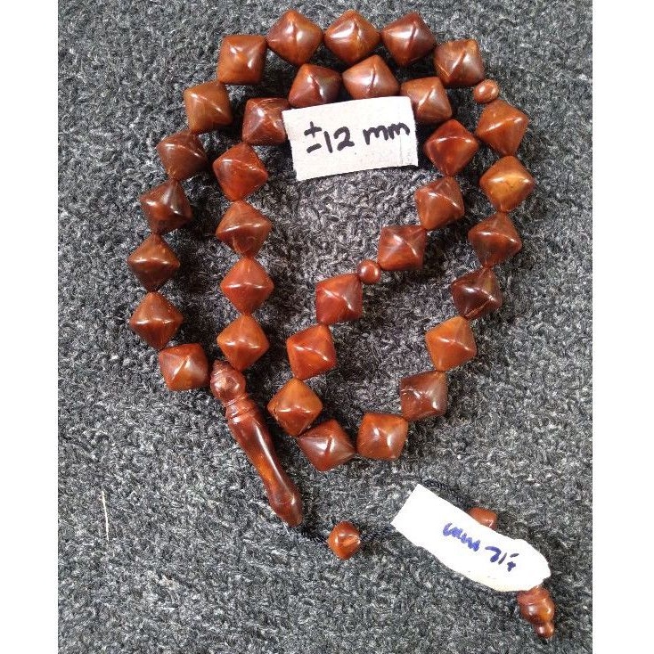 tasbih kokka wajik  ± 12 mm ( 12mm ) 33 butir