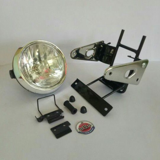 Lampu Depan Rx King Bulat Plus Breket Lampu Rx King New