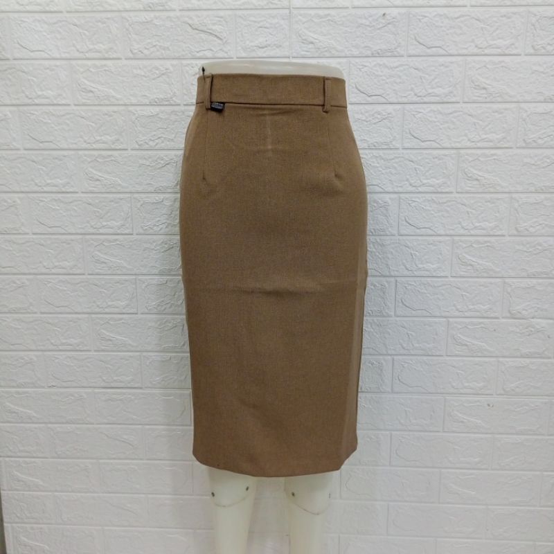 Rok Hitam Span Pendek Kerja 3/4 Jumbo Warna Bahan Formal Kantor