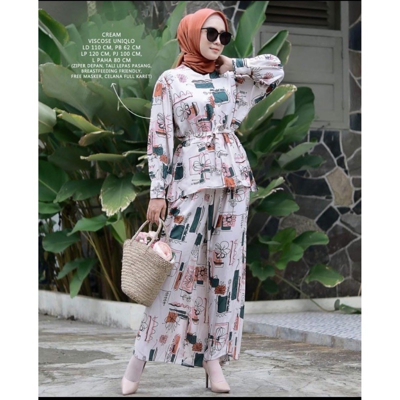 SET KULOT NIAR DAILY ONESET RAYON VISCOSE (BISA COD)