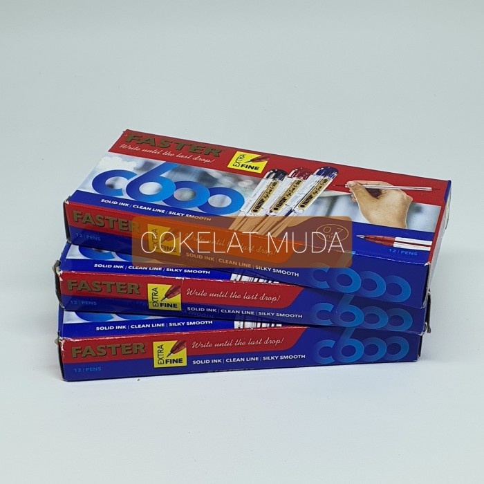 

Dijual Pen / Pulpen Faster C600 Extra Fine Buka Tutup (Lusin) Trendi