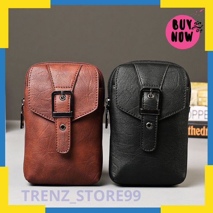 Terlaris Tas Selempang Pria Tas HP Smartphone Ikat Pinggang Elegan