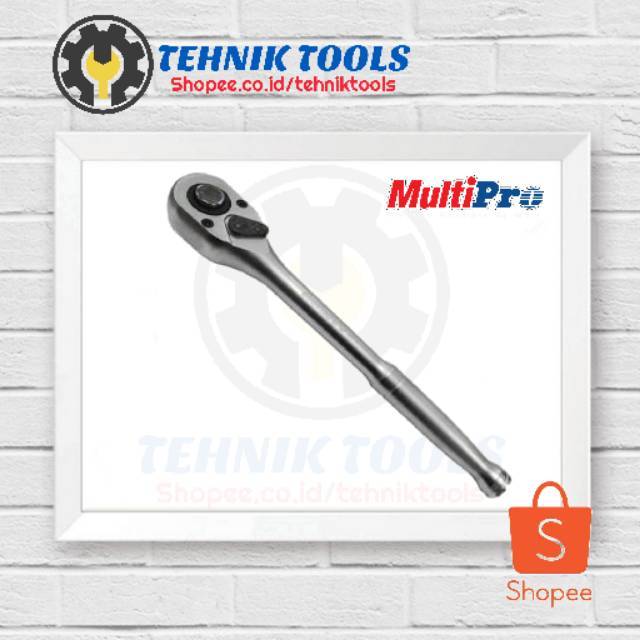 Ratchet Handle Multipro 1/2" x 10" Kunci Ketrek Multipro Ratcet Handel Kunci Soket Kunci Multipro