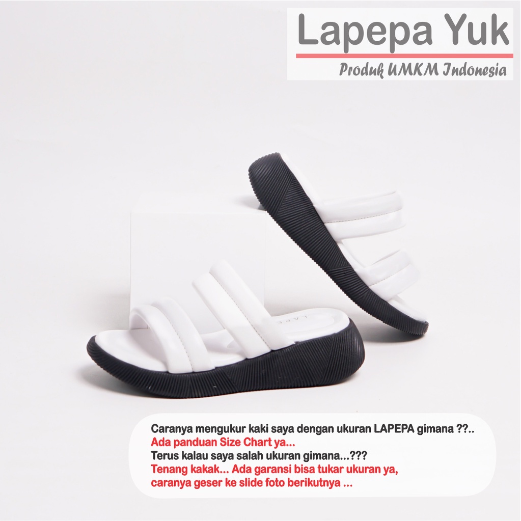 LAPEPA YUK - Sandal Platform Anak Perempuan Usia 2 sampai 10 Tahun ZOYA KIDS Sendal Anak cewek Wedges Wanita Empuk Model Silang Warna WHITE  Putih Ban dua Lucu  cewe Slop Usia Umur 3 4 5 6 7 8 9 thn Tahun Premium Ori Original Mall Official Store