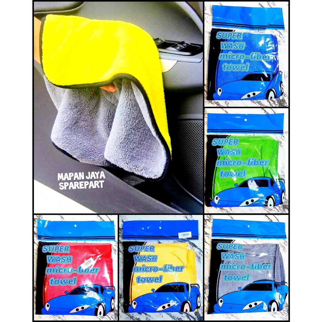 KAIN LAP MICROFIBER 33X33CM TOWEL BAHAN TEBAL 280GSM