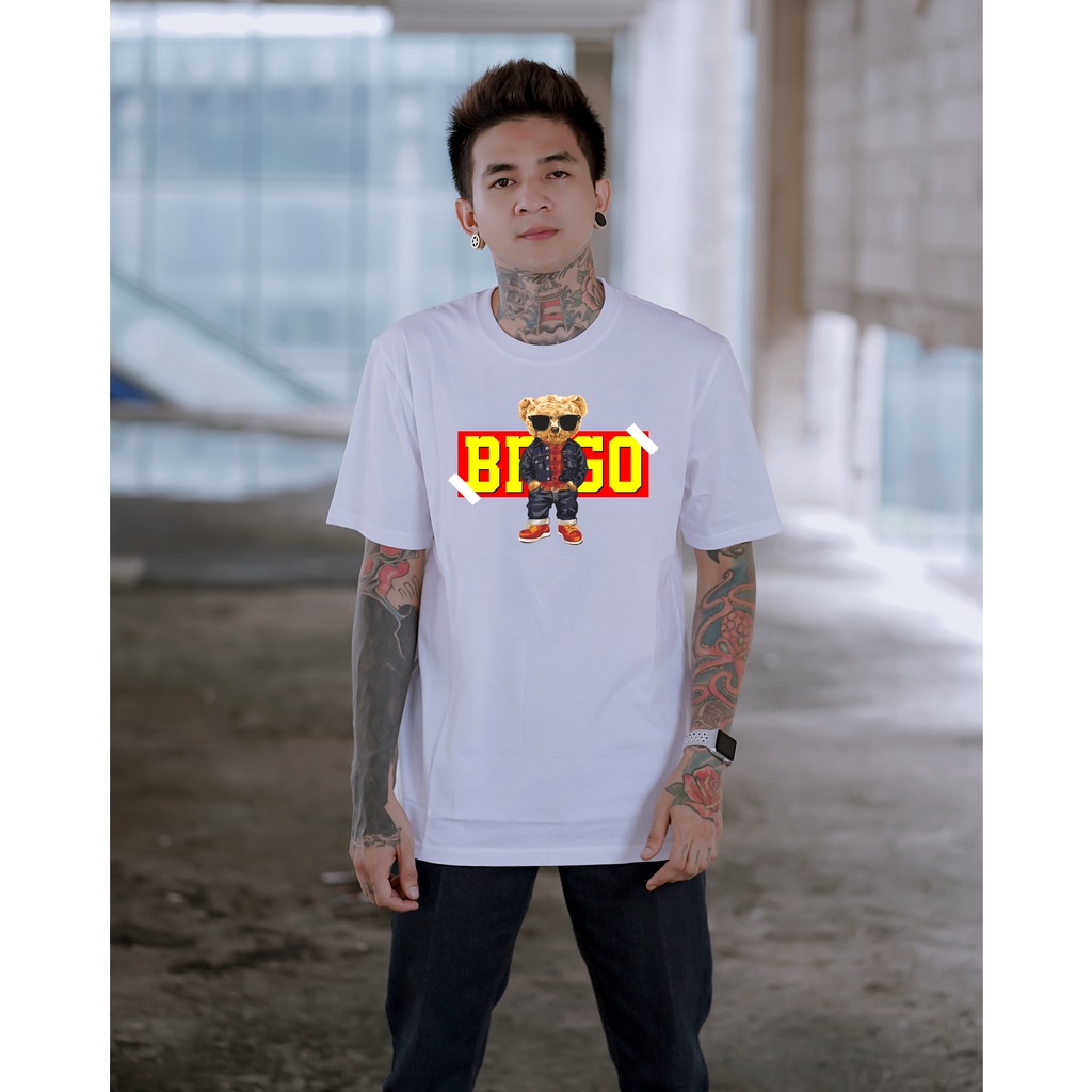 BRIGO Kaos Lengan Pendek Bear I am Ready || Kaos Katun Combed M-XL || Kaos Distro BRIGO Beruang I am Ready