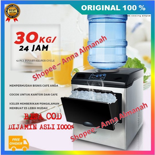 [BISA COD] PROMO Mesin Es Batu Kristal Iceler Pembuat Es Mesin Pembuat Es Batu Ice Cube Maker Machine  30KG/D 100% ASLI ORIGINAL