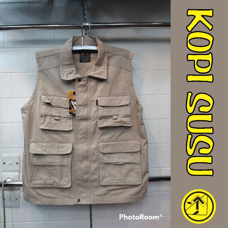 ROMPI KANVAS OUTDOOR (KERAH) | Seragam  | Lapangan | Mancing | Relawan | Wartawan Crew | Jaket Rompi Tactical Vest by~ Braten Fox