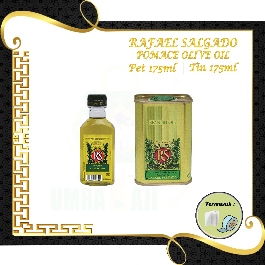 

Minyak Goreng Rafael Salgado Olive Pomace Oil blended Pet & Tin