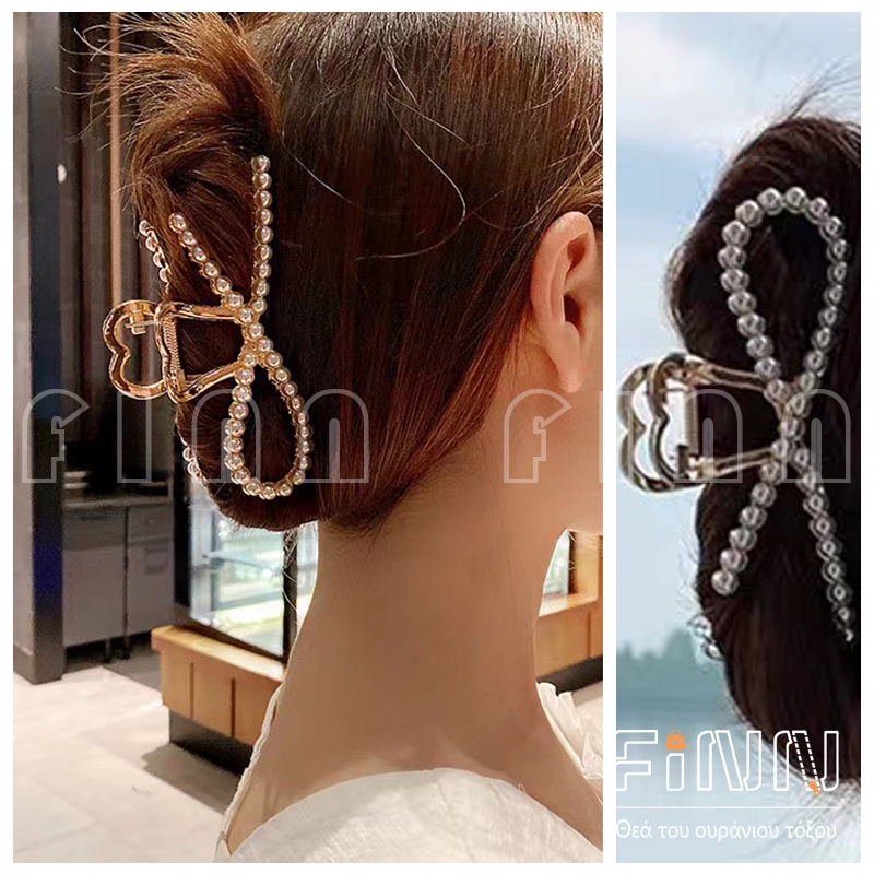 Jepit Rambut Mutiara Geometri Untuk Wanita Korean Hairpin Fashion