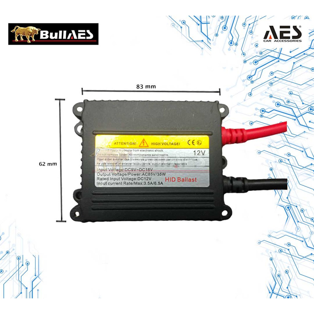 Balast Hid 35 Watt Standar AES DC XENON Balast Hid 35 W Merk AES V1025