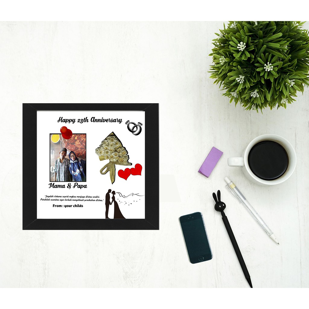 

KADO UNIK Pop Up- 3D frame/ Kado Annive / kado ulang tahun / kado nikahan Model PUF02 Scrapbook