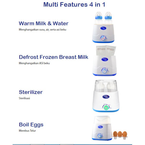 BABY SAFE MULTI FEATURES 4IN1 WARMER &amp; STERILIZER / LB216 - STERIL - WARMER BOTOL