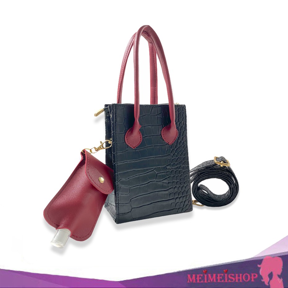 MEIMEISHOP FIT BAG WHITE FASHION KOREA TAS CROCO WANITA TAS SELEMPANG WANITA LOKAL BATAM TERMURAH