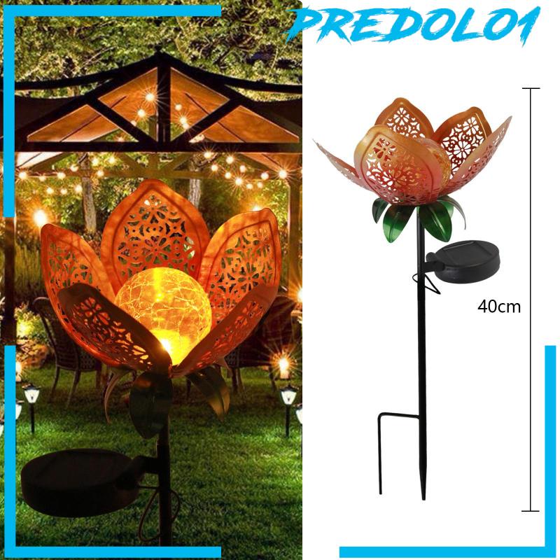 [PREDOLO1] LED Solar Lotus Garden Lights Landscape Lamp Plug-in for Outdoor Pathway