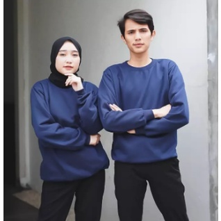 SWEATER COUPLE BASIC POLOS DISTRO PRIA DAN WANITA