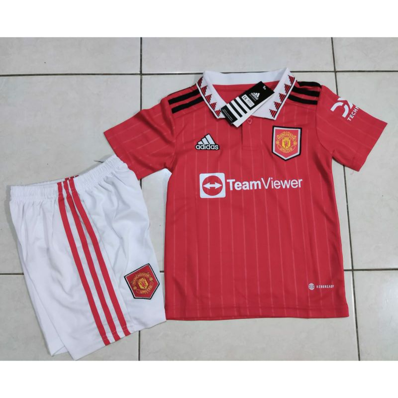 JERSEY BAJU BOLA ANAK MAN_UNITED MU HOME KIDS 2023/2024 GRADE ORI