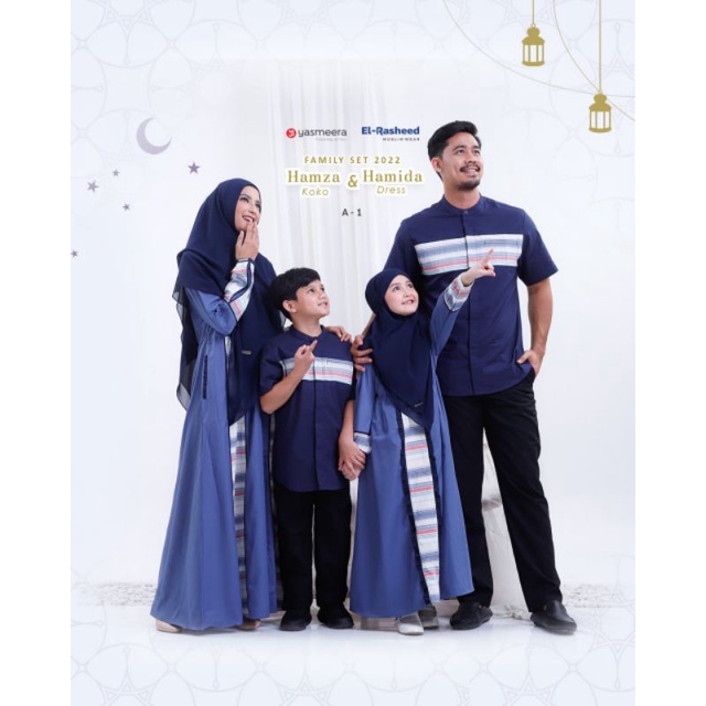 READY STOCK SARIMBIT YASMEERA FAMILY SET LEBARAN 2022 SARIMBIT HAMZA HAMIDA