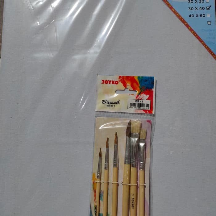 

Paket Kanvas Lukis / Canvas Lukis 30 cm x 40 cm + Kuas